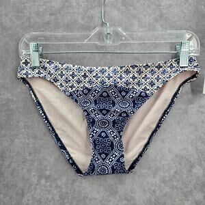 True Craft Blue Floral Bikini Cheeky Bottom Swimwear Medium
